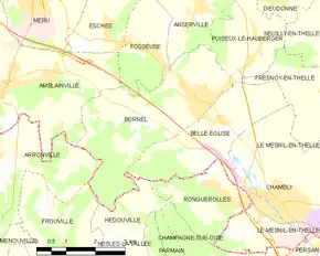 Poziția localității Bornel