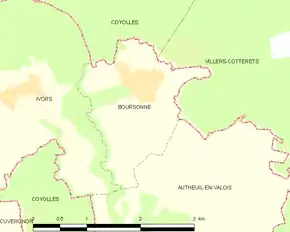Poziția localității Boursonne