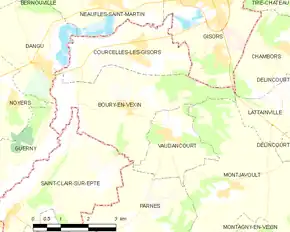 Poziția localității Boury-en-Vexin