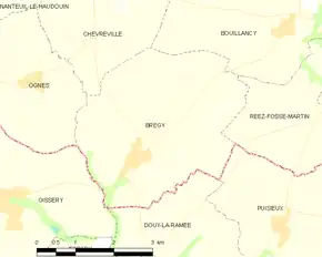 Poziția localității Brégy