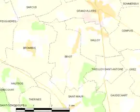 Poziția localității Briot