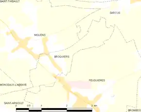 Poziția localității Broquiers