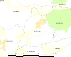 Poziția localității Buicourt