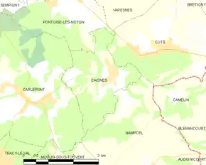 Poziția localității Caisnes