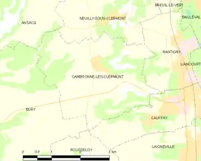 Poziția localității Cambronne-lès-Clermont
