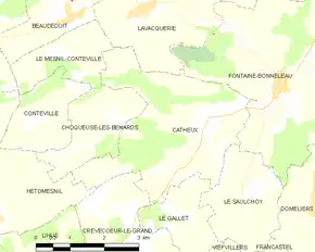 Poziția localității Catheux