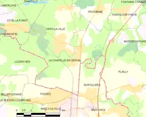 Poziția localității La Chapelle-en-Serval