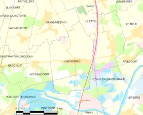 Poziția localității Chevrières