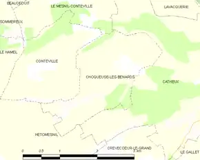 Poziția localității Choqueuse-les-Bénards