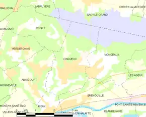 Poziția localității Cinqueux