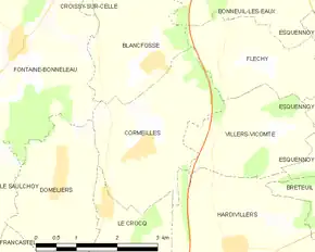Poziția localității Cormeilles