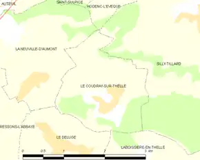 Poziția localității Le Coudray-sur-Thelle