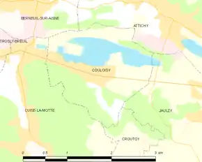 Poziția localității Couloisy
