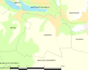 Poziția localității Cramoisy
