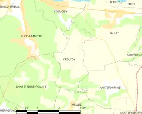 Poziția localității Croutoy