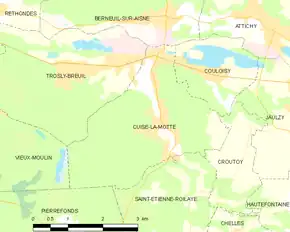 Poziția localității Cuise-la-Motte