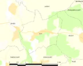 Poziția localității Cuy