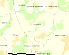 Poziția localității Dieudonne