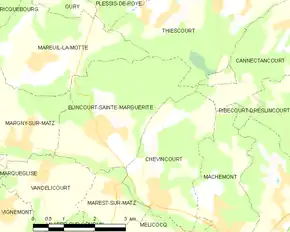 Poziția localității Élincourt-Sainte-Marguerite