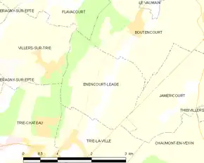 Poziția localității Énencourt-Léage