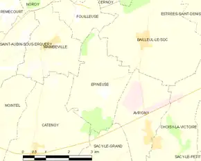 Poziția localității Épineuse