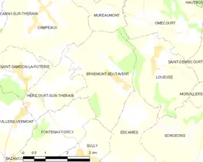 Poziția localității Ernemont-Boutavent