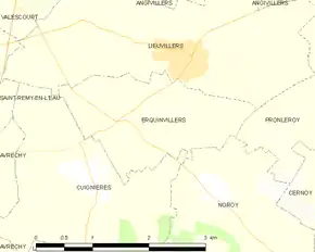 Poziția localității Erquinvillers