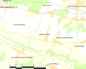 Poziția localității Espaubourg