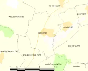 Poziția localității Ferrières