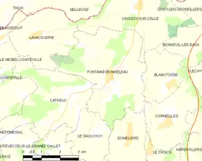 Poziția localității Fontaine-Bonneleau