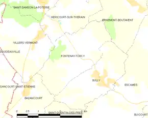 Poziția localității Fontenay-Torcy
