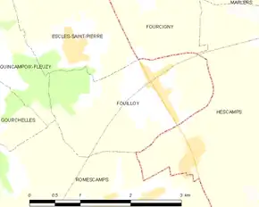 Poziția localității Fouilloy