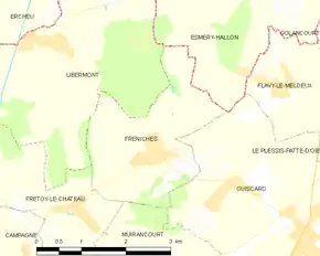 Poziția localității Fréniches