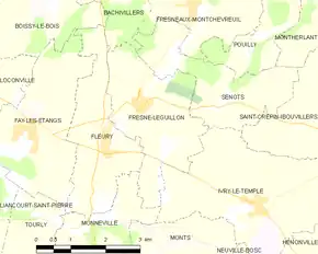 Poziția localității Fresne-Léguillon