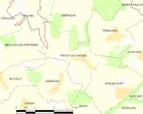 Poziția localității Frétoy-le-Château