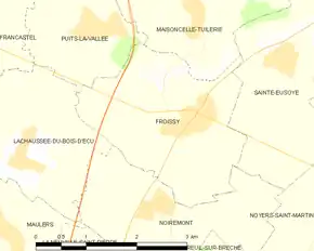 Poziția localității Froissy