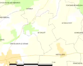 Poziția localității Le Gallet