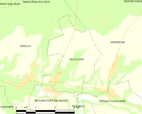 Poziția localității Gilocourt