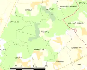 Poziția localității Grandrû