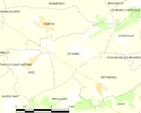 Poziția localității Le Hamel