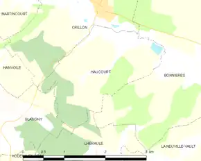 Poziția localității Haucourt