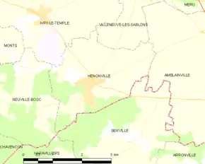 Poziția localității Hénonville