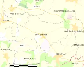 Poziția localității Ivry-le-Temple