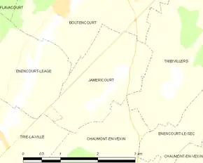 Poziția localității Jaméricourt