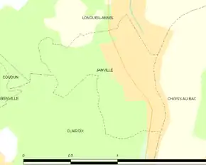 Poziția localității Janville