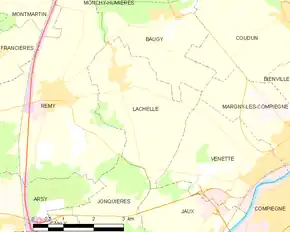 Poziția localității Lachelle