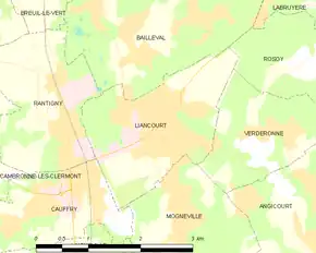 Poziția localității Liancourt