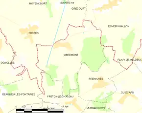 Poziția localității Libermont