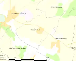 Poziția localității Loconville