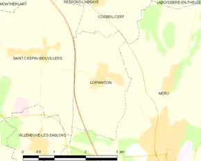 Poziția localității Lormaison